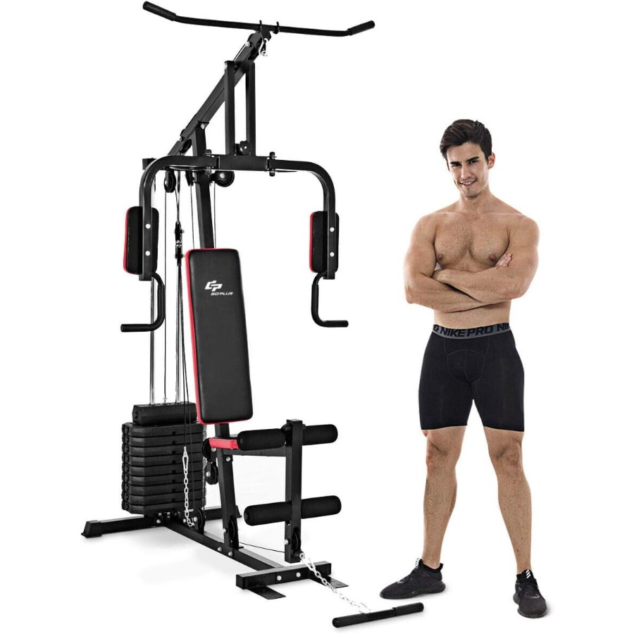Leg Home Gym Workout - Multifunctioneel thuisgymnastiekapparaat, trainingsstation met een gewichtsblok