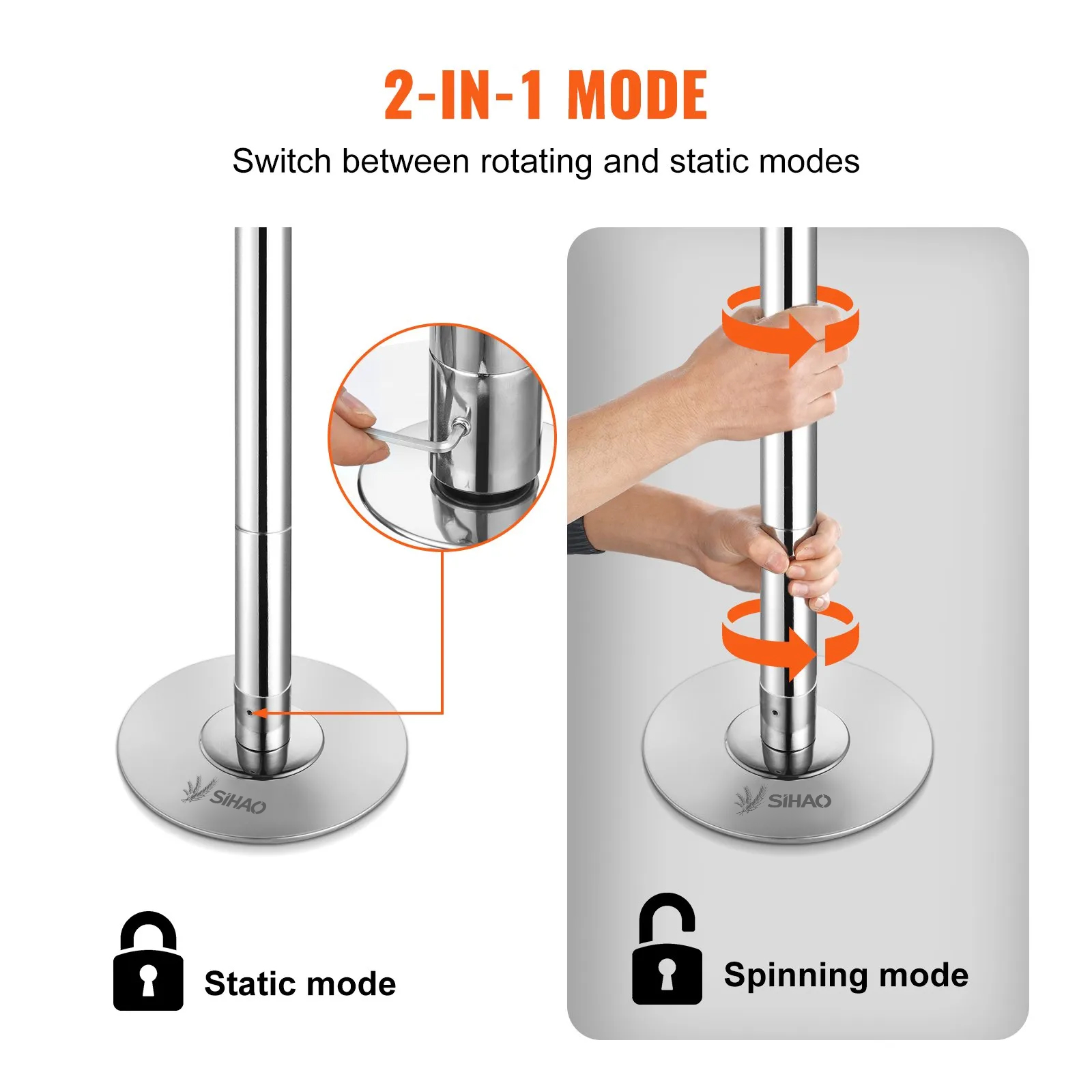 SIHAO draagbare danspaal met v - Home Gym Routine recensie en prijs