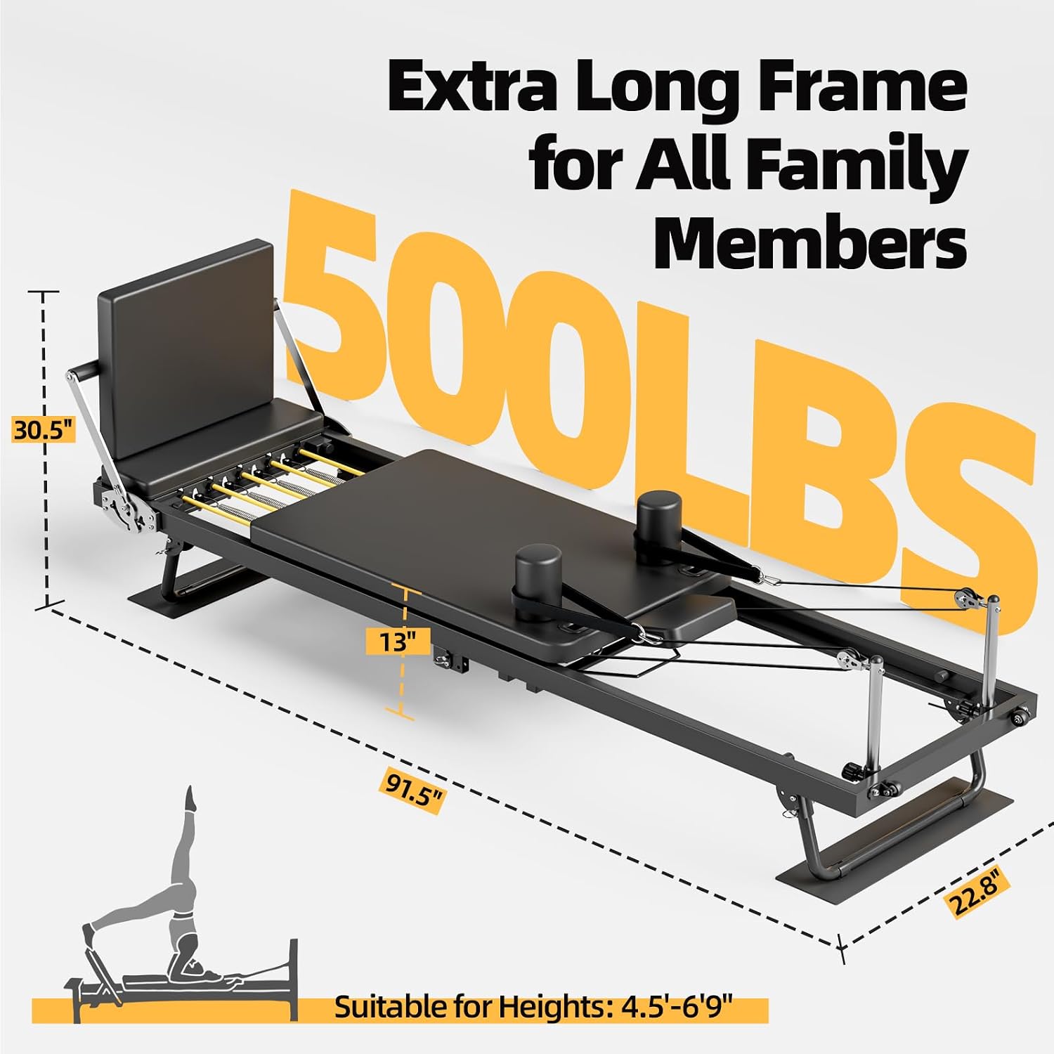 Opvouwbare Pilates Reformer Ma - Home Gym Equipment Set recensie en prijs